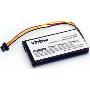 Příslušenství k chytrým hodinkám VHBW Baterie pro TomTom XL IQ, 1100 mAh