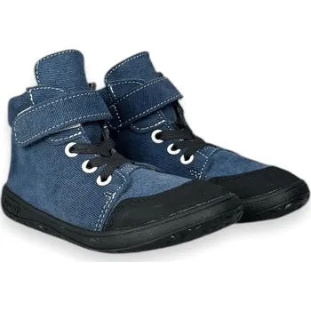 Chlapecké polobotky Dětské barefoot boty JONAP POLLY modrá riflovina Velikost: 26