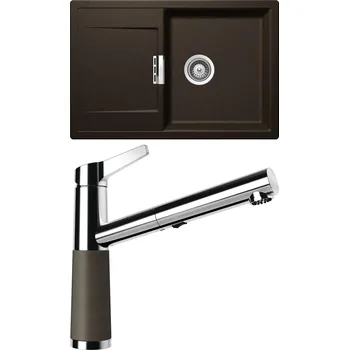 Granitový dřez Set Schock S7-5 (dřez Mono D-100 Bronze + baterie SC-510.120 Bronze)