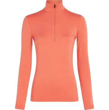 Dámské tričko Dámské triko Icebreaker W Mer Core Heavyweight LS Half Z Velikost: M / Barva: oranžová