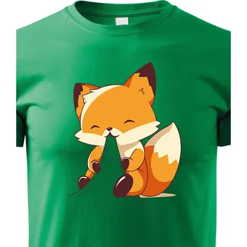 Chlapecké tričko Dětské tričko Roztomilá liška, Barva Zelená, Velikost 110 cm/4 roky, Canvas Dětské tričko Bezvatriko.cz 2773