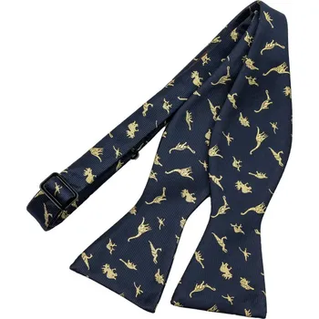 Motýlek Bubibubi Tmavomodrý vázací motýlek s dinosaury