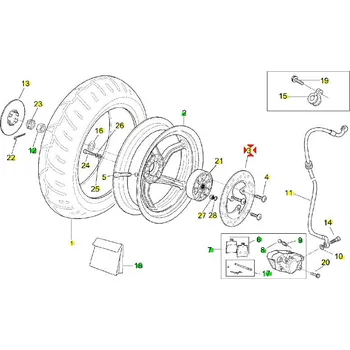 Brzda pro motocykl Piaggio Brzdový kotouč zadní AP8133601