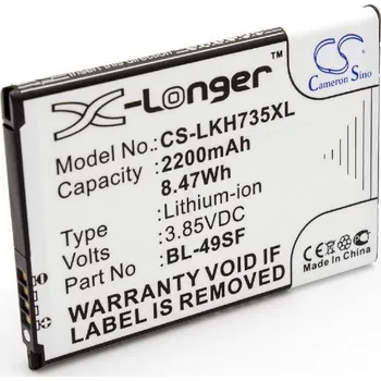 Baterie pro mobilní telefon VHBW Baterie pro LG G4S / G4C, BL-49SF, 2200 mAh