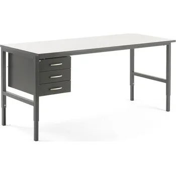 Dílenský stůl Pracovní stůl CARGO, 2000x750 mm, 3 zásuvky + vrchní police