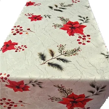 ubrus Olzatex Štědrovečerní květy 38 × 140 cm