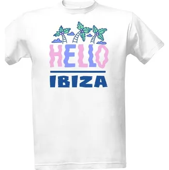 Pánská móda Tričko s potiskem Hello Ibiza pánské