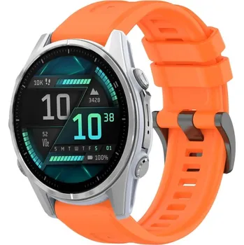 VSECHNONAMOBIL 87345 SILICONE Vyměnitelný řemínek pro Garmin Fenix 8 43mm oranžový