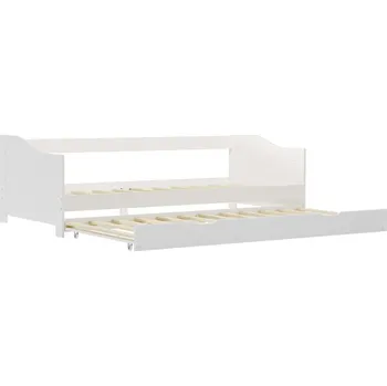 Postel vidaXL 283149 90 x 200 cm bílá borové dřevo