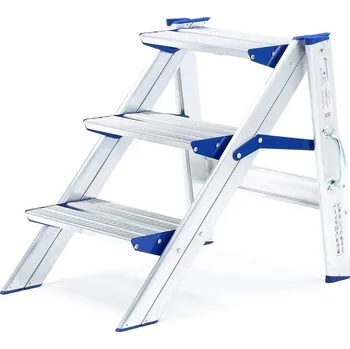 Schůdek Skládací hliníkové schůdky MOUNT, 3 příčky, výška 700 mm
