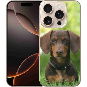 Pouzdro na mobilní telefon Gelový obal mmCase na iPhone 16 Pro Max - hnědý jezevčík