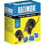 Ratimor - návnada 150g RATIMOR BRODIFACOUM (Požerová nástraha k jednorázovému hubení myší domácích, potkanů a krys.)