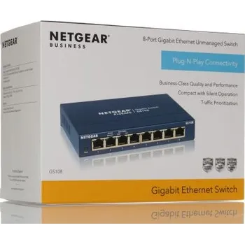 Switch Ne 8portový Stolní 10/100/1000Mbit/s Gigabit 8 0 Netgear Neřízený