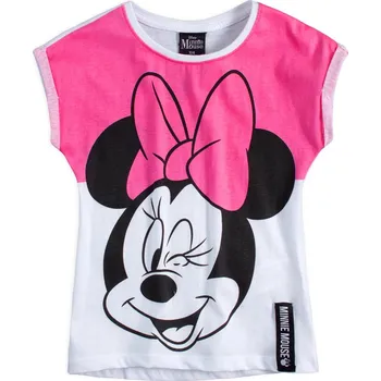 Dívčí tričko DISNEY MINNIE FUNNY bílo-růžové Velikost: 104