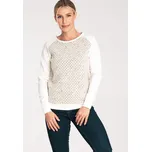 Jednoduchá bavlněná mikina s dlouhým rukávem M1046 Barva: Smetanová, Velikost: M