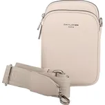 Dvouoddílová crossbody kabelka (taštička) na mobil David Jones CM6906A krémová