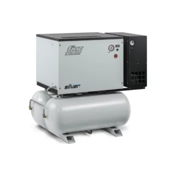 Kompresor Šroubový kompresor Fiac LIGHT SILVER 10 - 8/10 bar, Tlaková verze - max. tlak 8 Bar (852 l/min), Tlaková nádoba 270l, Sušička vzduchu - kondenzační sušička