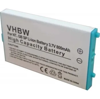 Stojan pro herní konzoli VHBW Baterie pro Nintendo Gameboy Advance SP, 800 mAh