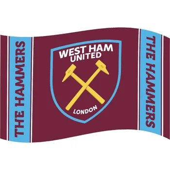 Vlajka Fan-shop Vlajka WEST HAM UNITED Crest Stripe