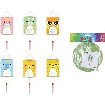 Party dekorace Lampion válec 16cm Zvířátka