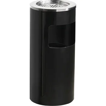 Odpadkový koš Odpadkový koš s popelníkem CHARLIE, 13 l, černý