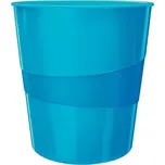 Odpadkový koš Leitz WOW, plastový, 15 l, modrý 559.162