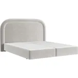 Maison de Rêve Světle béžová sametová postel boxspring HAVANA 160 x 200 cm