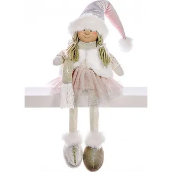 Vánoční dekorace Postavička MagicHome Děvčátko v sukni, 33cm
