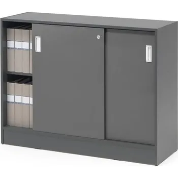 Policová skříň Skříň s posuvnými dveřmi FLEXUS, 925x1200x415 mm, šedá