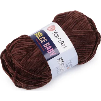 Příze Pletací žinylková příze Dolce Baby 50 g - (775) hnědá