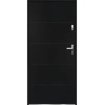 Vchodové dveře Kovové vchodové dveře S68 Madryn 90P tmavý antracit otevírání dovnitř