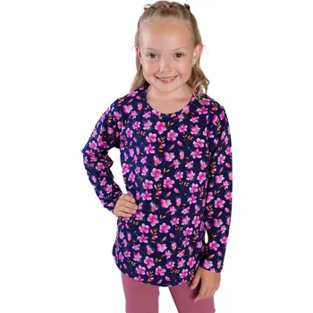 BETTY MODE Dívčí tričko dlouhý rukáv, malinový květ Velikost: 110