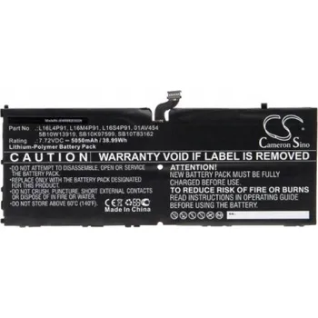 Baterie k notebooku VHBW Baterie pro Lenovo ThinkPad X1 Tablet 3rd Gen, 5050 mAh