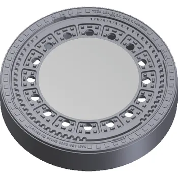 poklop litnový poklop Šachtový poklop KDB01 BEGU D400, rám BEGU, s odvětráním DIN, nosnost 40,0t, průměr 600mm