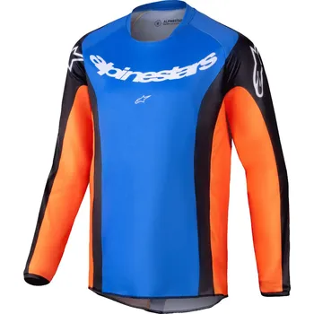 cyklistický dres ALPINESTARS dres RACER MELT dětský oranžová/modrá 2025 - S