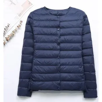 Dámská parka Prošívaná bunda s druky Barva: Tmavě Modrá, Velikost: L