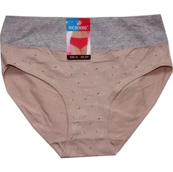 Dámské kalhoty Dámské kalhotky do pasu kytička 207 čoko 599/304