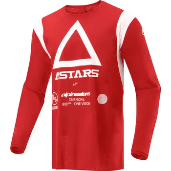 cyklistický dres ALPINESTARS dres TECHDURA červená fluo 2025 - XL