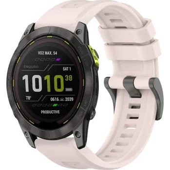 VSECHNONAMOBIL 87395 SILICONE Vyměnitelný řemínek pro Garmin Enduro 3 světle růžový