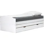 Rozkládací postel FENI 90x200 bílá
