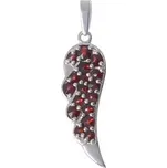 Granát Turnov Stříbrný přívěs křídlo s českým granátem