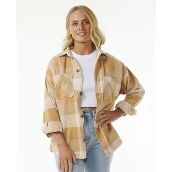 Pánská košile Košile Rip Curl LA ISLA FLANNEL SHIRT Beige velikost L