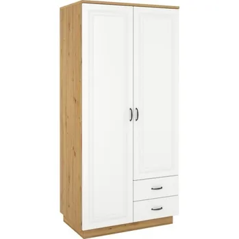 Šatní skříň Stolarz-Lempert Šatní skříň Flawia 120 WHAR 2D2S - dub Artisan + MDF bílý mat
