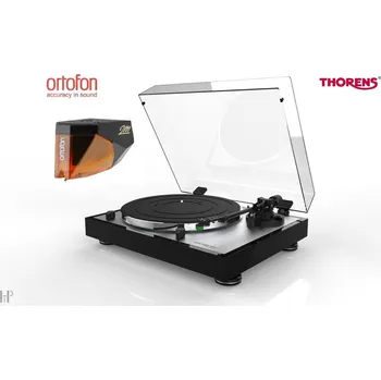 Gramofon Thorens TD 402 DD Piano + Ortofon 2M BRONZE - gramofonový přístroj s přímým pohonem