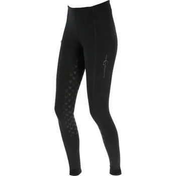Jezdecké kalhoty Dětské jezdecké legíny Equona černá velikost 128/134