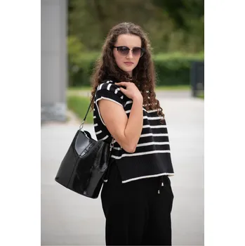 Kabelka Kabelka kůže vak 1269 Itálie barva: hnědá-fango