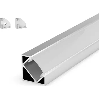 LED páska Sestava SET-PROFIL (V) SR/ML 2m - sestava profilu, difuzoru a koncovek GXLP906 Greenlux