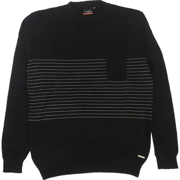 Pánský svetr Pierre Cardin Striped Pocket Knit Mens Black 2XL