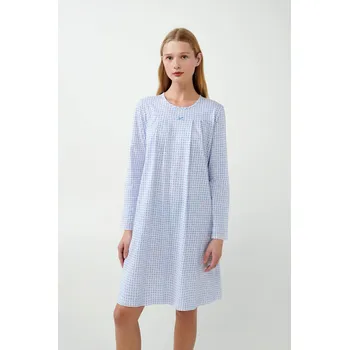 Dámské noční prádlo Vamp - Klasická noční košile 21380 - Vamp blue bel air S