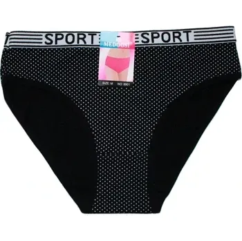 Dámské kalhoty Dámské bokové kalhotky s puntíčky 8901 černé 549/222